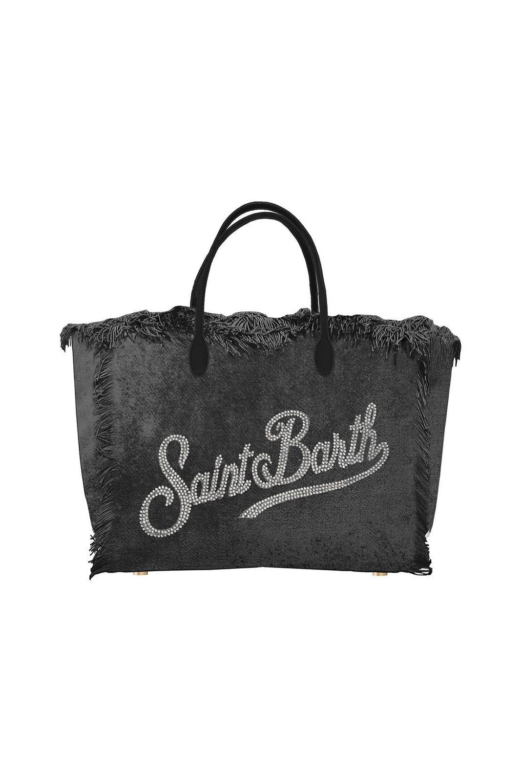 Borse a mano Donna Mc2 Saint Barth - Vanity Mini W Velvet Strass Logo 00 - Nero